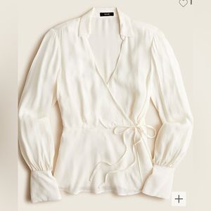 Drapey crepe wrap top